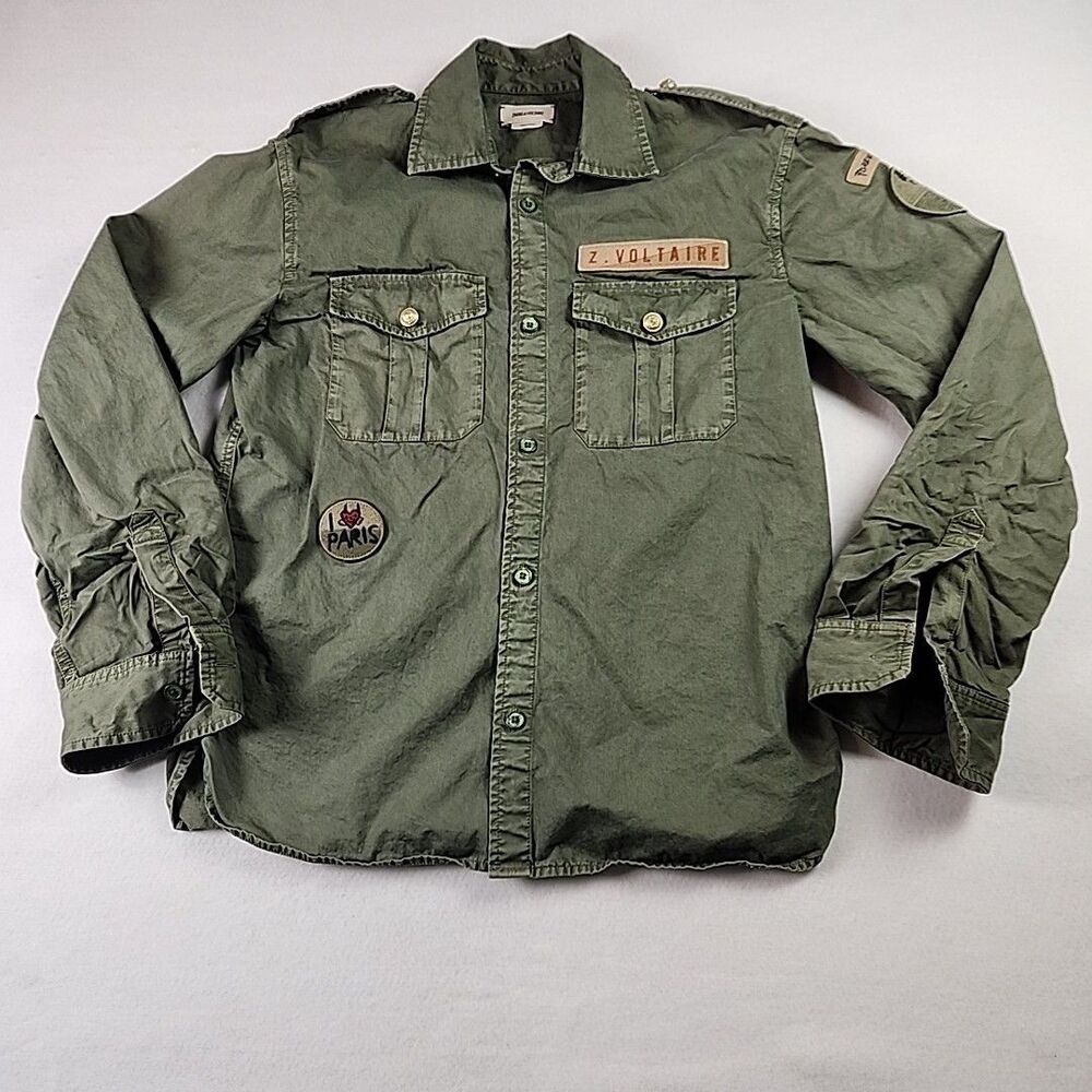 Zadig & Voltaire Taskal Combat Shirt Jacket Womens XS by Humberto Cruz Military